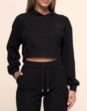 KNIT HOODIE BLACK
